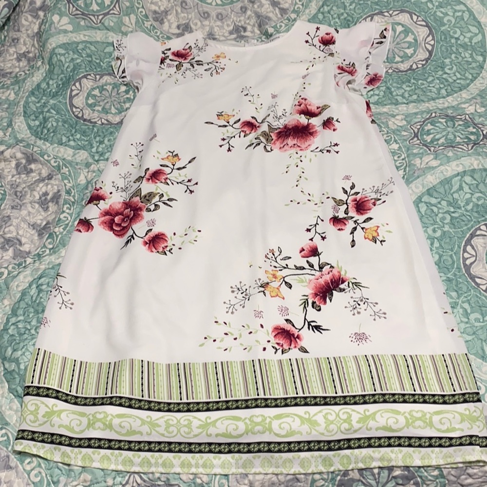 White floral Easter dress